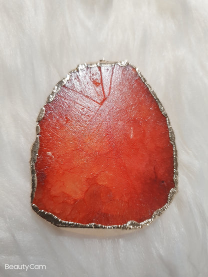 Burnt Orange Gemstone Agate | cellphone grips | Electroplated Cellphone Grip | Rose Quartz Phone Grip