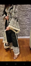 Black White Cotton Silk