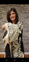 Black White Cotton Silk