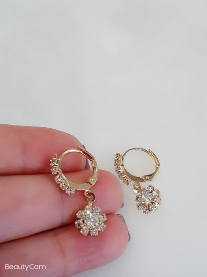 Gold Earrings or Nose Rings Zircon