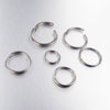 1 Piece Surgical Steel Hinged Septum Clicker Segment Hoop Thin Nose Ring Lip Ear Cartilage Ear Helix Body Piercing Jewelry