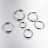 20g x 6mm Hinged Clicker Nose Hoop Segment Ring Surgical Steel Gauges Sleeper Earrings Piercing