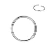 18g x 12mm Hinged Clicker Nose Hoop Segment Ring Surgical Steel Gauges Sleeper Earrings Piercing