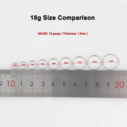 16g x 6mm Hinged Clicker Nose Hoop Segment Ring Surgical Steel Gauges Sleeper Earrings Piercing