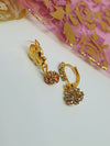 2 pieces Gold Plated Dangle Nose Ring Gold Tone Bollywood Wedding Indian Jewelry Women Pierced Nose