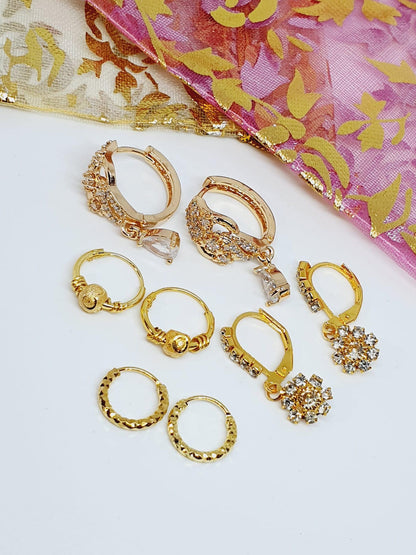 8 pieces Earrings Nose Ring Dangle Nose Rings Rhinestone Gauges Sleeper Earrings Piercing nose rings and studs