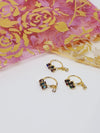 3 Pieces Multi Color Dangle Stone Gold Bollywood Bridal Indian Jewelry Women Pierced Nose Ring