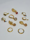 10 pieces Hinged Clicker Nose Ring Dangle Nose Rings Rhinestone Gauges Sleeper Earrings Piercing nose rings and studs