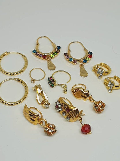 Wholesale Lot of Gold Nose Ring Lot Bridal Wedding Jewelry Nath Nose wear