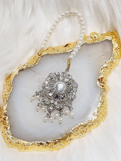 Antique Silver Tikka Matha Patti Headwear