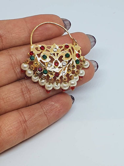 Bridal Nose Ring, Wedding nose ring,  Dangling Nose Ring