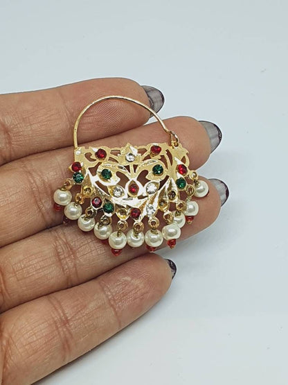 Bridal Nose Ring, Wedding nose ring,  Dangling Nose Ring