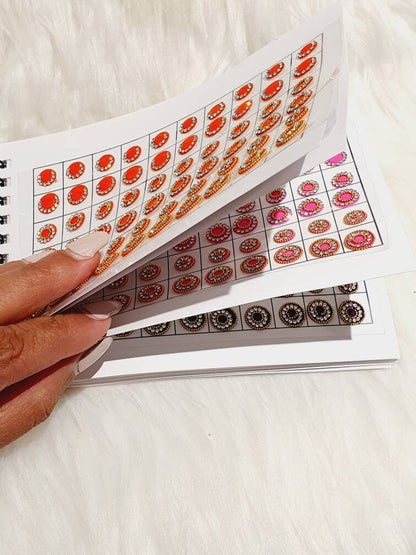 Velvet Crystal Round Bindi Book shaadi wedding