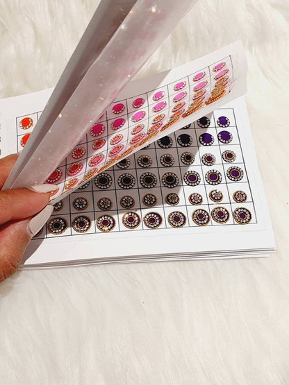 Velvet Crystal Round Bindi Book shaadi wedding