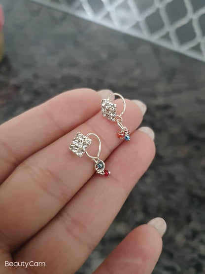 Boho Nose Ring 2 pcs, Septum Ring, Sterling Silver Nose Ring, Dainty Nose Ring, Moon Nose Ring Hoop, Double Nose Ring, Moon Nose Ring