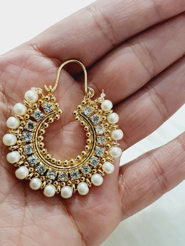Chaand Bali Earrings Dangle Pearls Earrings