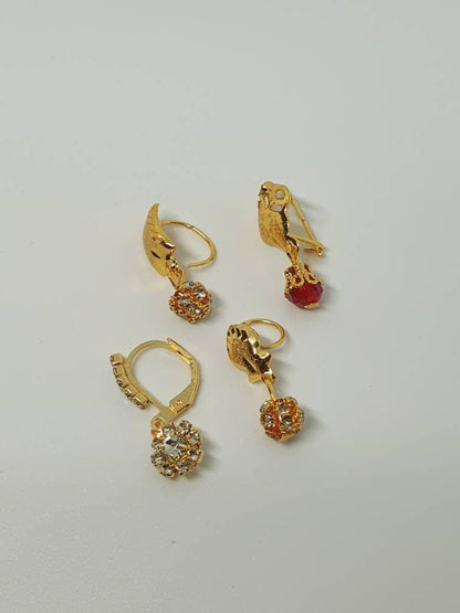 Jewelry  Gift - 4 Gold Plated Nose Ring, Dangle Nose Ring, Indian Nose Ring, Bridal Jewelry, Gold, Silver, Rose gold, Wedding