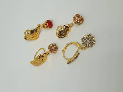 Jewelry  Gift - 4 Gold Plated Nose Ring, Dangle Nose Ring, Indian Nose Ring, Bridal Jewelry, Gold, Silver, Rose gold, Wedding