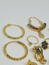 gifts for her | 12 pieces Gold Nose Ring, Indian Nose Ring, Nose Hoop, Indian Nostril Hoop, Moon Jewelry, Crescent Shaped Solid Ring