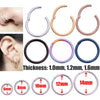 New Arrival 0.8mm Surgical Steel Small Nose Rings Mixed Color Body Clips Hoop For Women Men Cartilage Piercing Jewelry