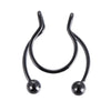 Fake Nose Ring Hoop Nose Septum Rings Stainless Steel Magnet Nose Punk Fake Piercing Body Jewelry Hip Hop Rock Ear clip Jewelry